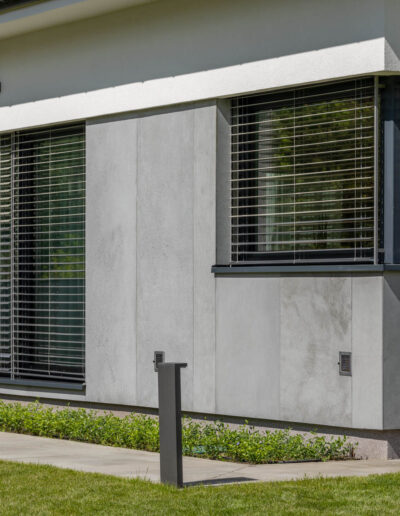 ściana willi elewacja betonowa