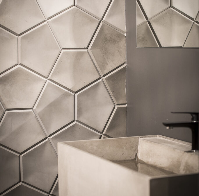 Płytka dekoracyjna z betonu